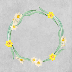 Wall Mural - Beautiful floral wreath template