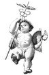 © wowinside - Genius with Mercury attributes by Raphael in the vintage book the History of Arts by Gnedych P.P., 1885