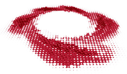 Poster - Dotted red surface with halftone effect. Vector background