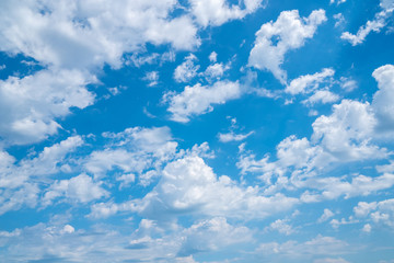 Wall Mural - Blue sky background with white clouds, texture