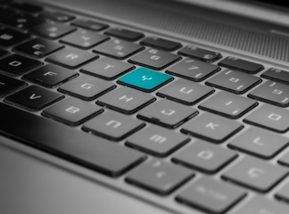 blue y letter on keyboard, notebook keyboard front view