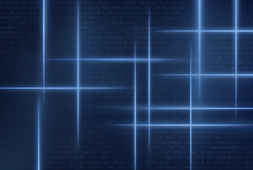 Aufkleber - Illustration of binary code on abstract technology background