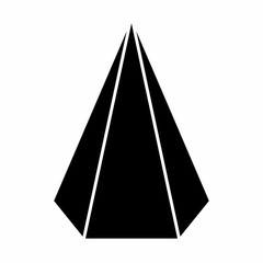 Wall Mural - Hexagonal pyramid icon