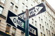 © Westend61 - USA, New York City, Sign post with one way signs