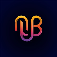 awesome colorful monogram premium logo template