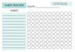 Monthly planner habit tracker blank template