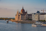 Fototapeta Miasto - urban panorama of the city of Budapest in Hungary