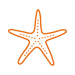 Wall Mural - Isolated sea star line style icon vector design