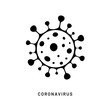 SARS-CoV-2 coronavirus (2019-nCoV) causes disease Covid-19 design template logo. Isolated vector illustration, sign icon