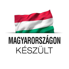 Wall Mural - Made in Hungary - Label in Hungarian language