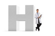 © Ljupco Smokovski - Young male doctor leaning on a sign for hospital