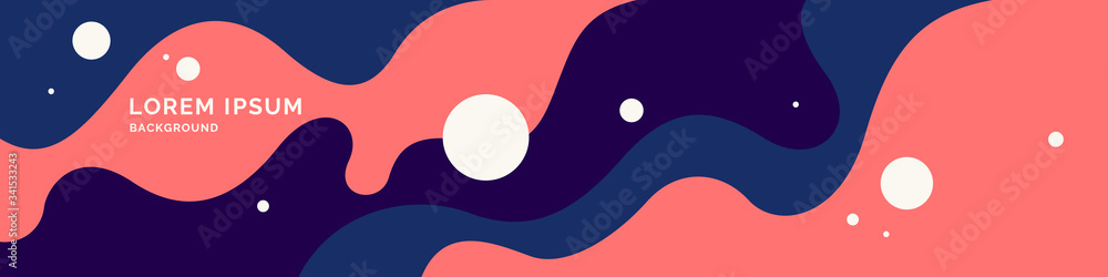 Modern backgrounds with abstract elements and dynamic shapes. Compositions of colored spots. Vector illustration. - obrazy, fototapety, plakaty 