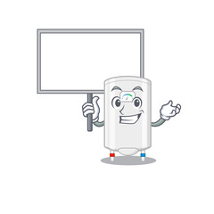 Poster - An icon of gas water heater mascot design style bring a board