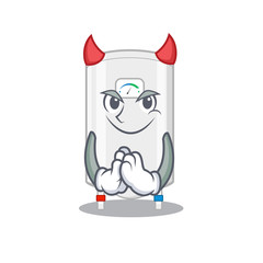 Sticker - Gas water heater dressed as devil cartoon character design style