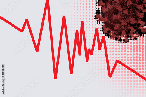 economic-impact-and-decrease-due-to-coronavirus-pandemic-illustration