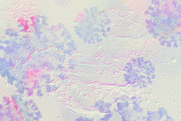 Wall Mural - Coronavirus under microscope background illustration