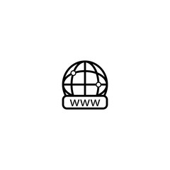 Wall Mural - Global internet sign. www icon eps ten