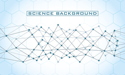 Wall Mural - white science background with lines structures