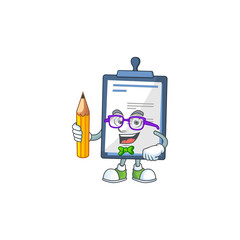 Sticker - Medical note student cartoon character studying with pencil