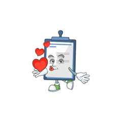 Poster - An adorable cartoon design of medical note holding heart