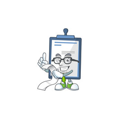 Wall Mural - Mascot cartoon concept of medical note with menu list