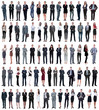 © ASDF - collage of young business people standing in a row.