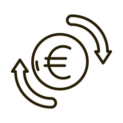 Poster - euro money exchange business financial investing line style icon