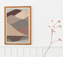 Poster - patchwork art in frame mockup