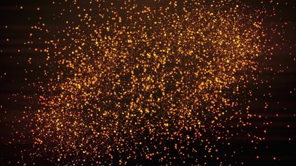 Wall Mural - seamless loop animation. magical shimmering light. gold sparkling glitter star dust trail. golden sh