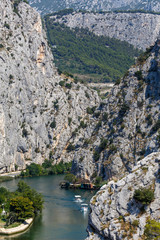 Wall Mural - River Cetina canyon near Omis town in Dalmatia, Croatia