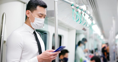 Sticker - man with mask in mrt