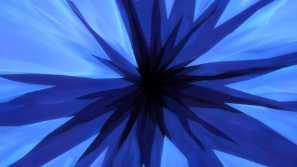 Wall Mural - Abstract Reflective Shiny Crystal Tunnel Cave of Jagged Spikes - 4K Seamless Loop Motion Background Animation