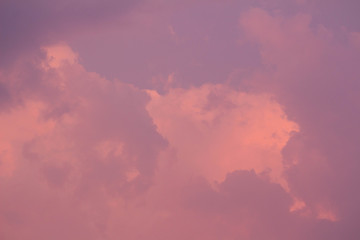 Wall Mural - Beautiful sunset sky with clouds on hot summer day. Nature background.