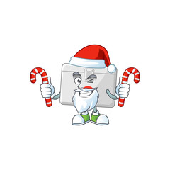 Sticker - First aid kit humble Santa Cartoon character having candies