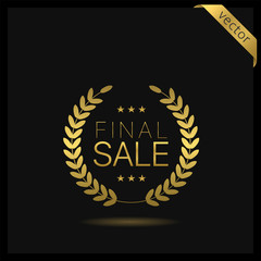 Wall Mural - final sale golden wreath icon
