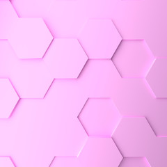 Wall Mural - Abstract modern honeycomb background in light pink