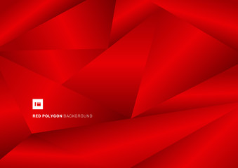 Wall Mural - abstract gradient red low poly background and texture