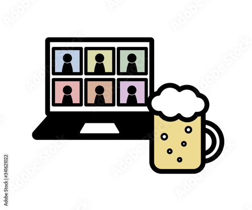 オンライン飲み会のアイコン イラスト テレビ電話 Buy This Stock Illustration And Explore Similar Illustrations At Adobe Stock Adobe Stock