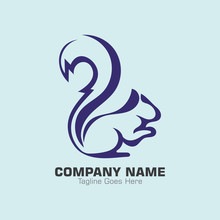 Squirrel Modern Gradient And Stylish Simple Logo Template Design