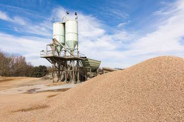 Wall Mural - Quarry aggregate with heavy duty machinery.