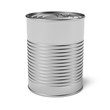 Empty tin can 3d rendering