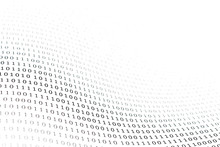Abstract Background Of Binary Code Numbers On A White Background