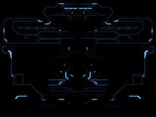 Wall Mural - Menu interface. HUD elements for a panel of a spaceship.
