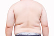 Fat mens body measurements. Type with increased fat deposition and fullness. Back views
