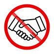 znak uścisk dłoni zabroniony