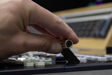 The video Director controls the Director's console, turns knobs and sliders, and sets up a live broadcast of the TV broadcast.