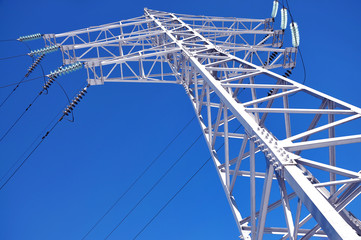 tower with a high-voltage wire