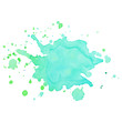 © chulock - Colorful abstract watercolor stain with splashes and spatters. Modern creative background for trendy design. Vector illustration.