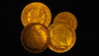 Monedas de oro, dolar español, ocho escudos. Época de la américa española. 
