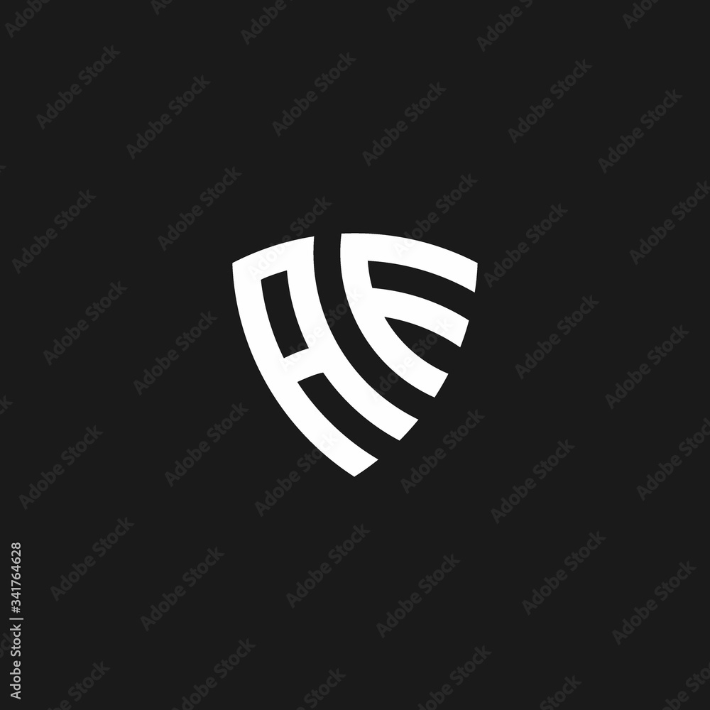 AE monogram logo with shield shape Stock Vector | Adobe Stock